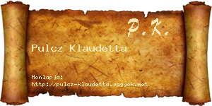 Pulcz Klaudetta névjegykártya